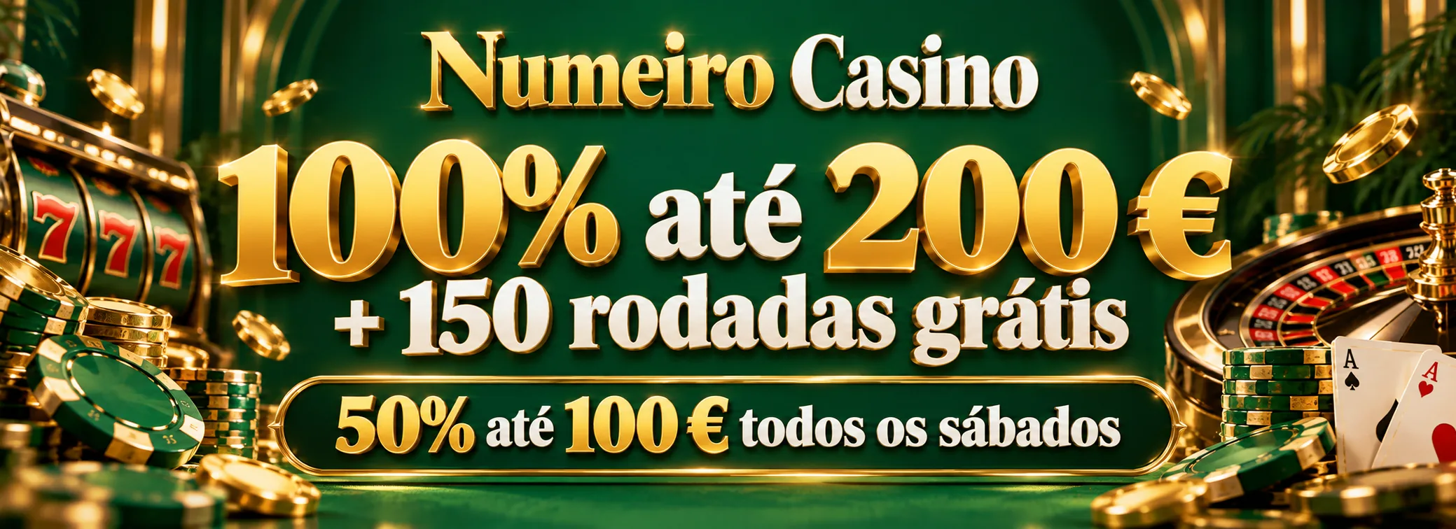 Numeiro Casino — Bónus de boas-vindas Numeiro Casino — 200 € + 150 FS